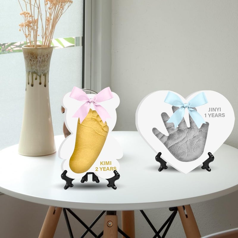 kimitimi Baby Hand & Footprint Keepsake Kit - Personalized Handprint Footprint Ornament for Newborn Babies, New Mom Gifts, Baby Shower & Registry, Nursery Picture Frame, Pet Paw Print Ornament - Image 3